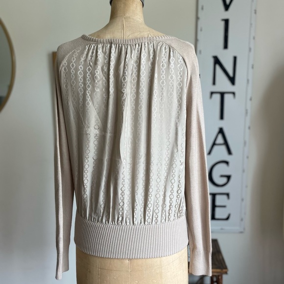 Tina Turk Chain Detail Crewneck Sweater Size Medium - Picture 4 of 6